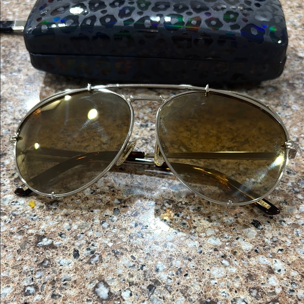 Diff Gold Aviator Sunglasses View 2
